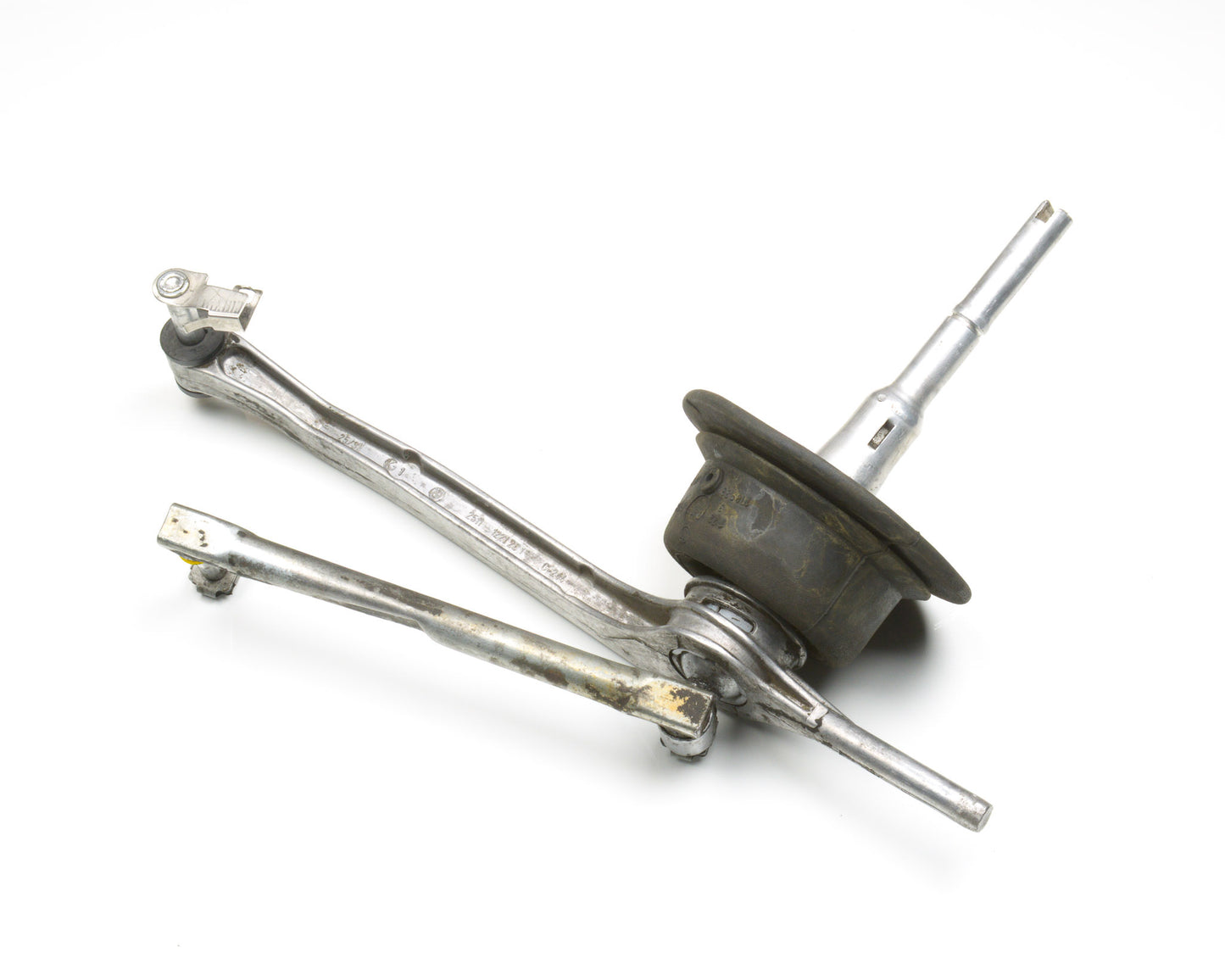 Mechanical components on a white background