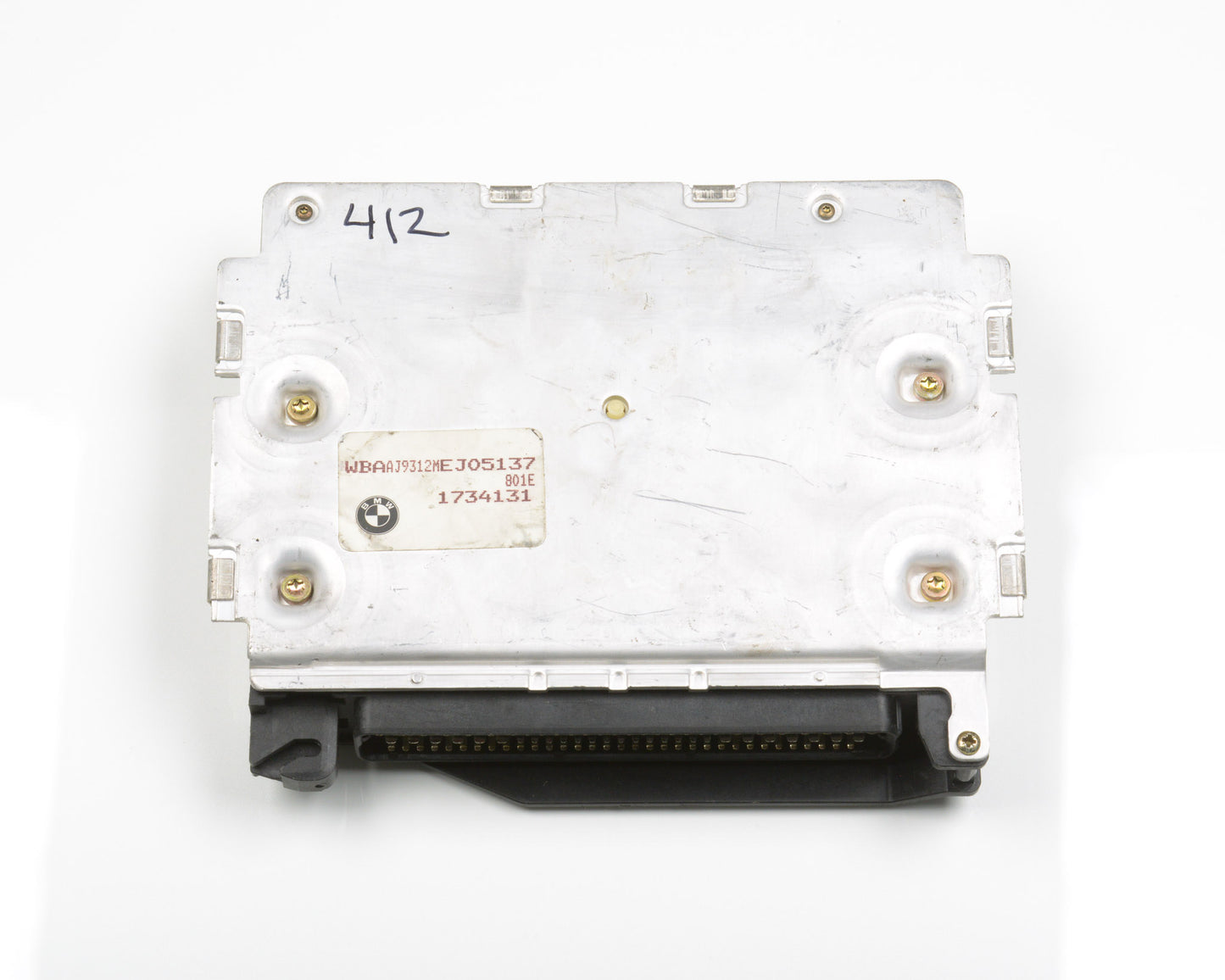 Electronic module with visible model number on a white background