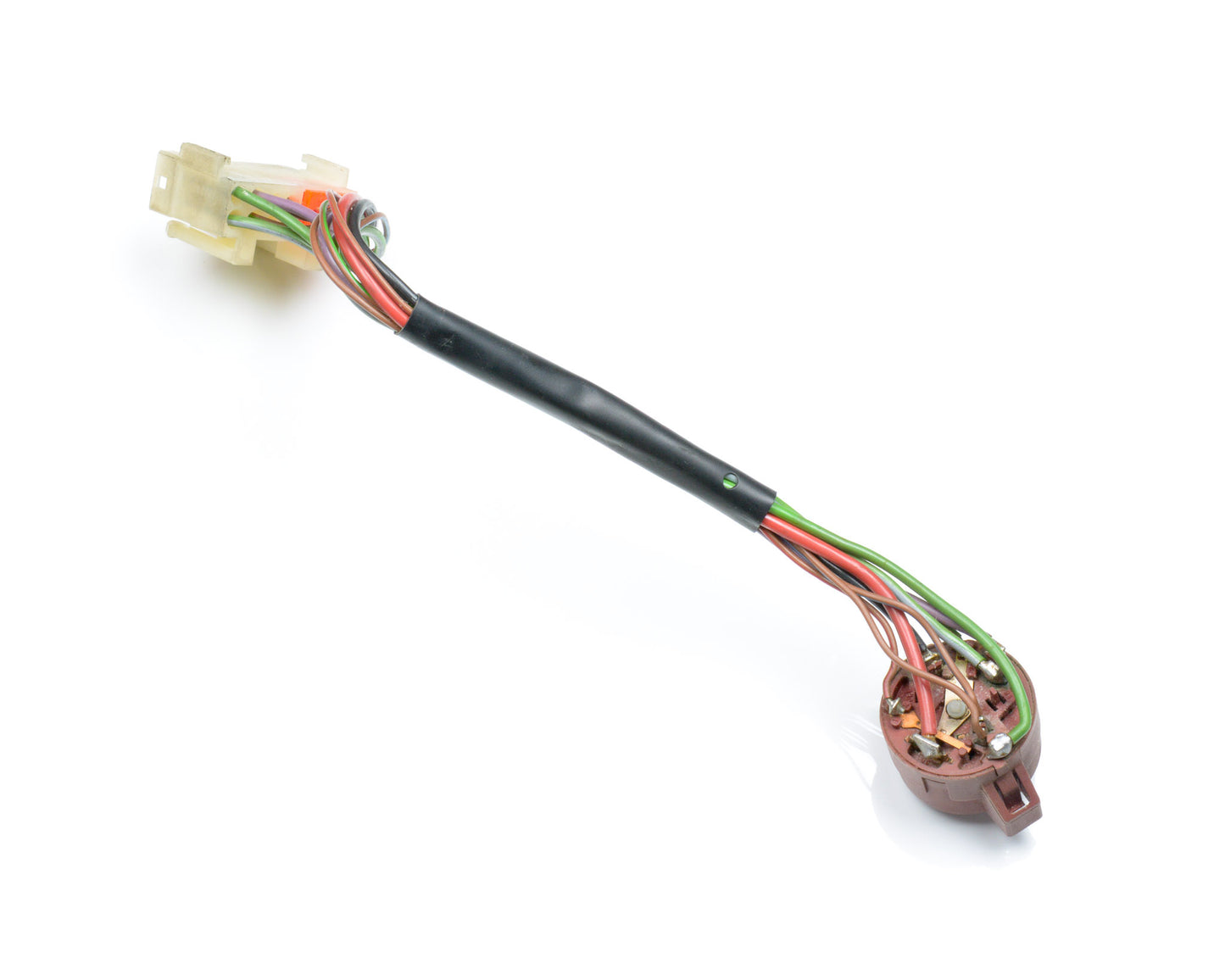 Electrical connector with wires on a white background