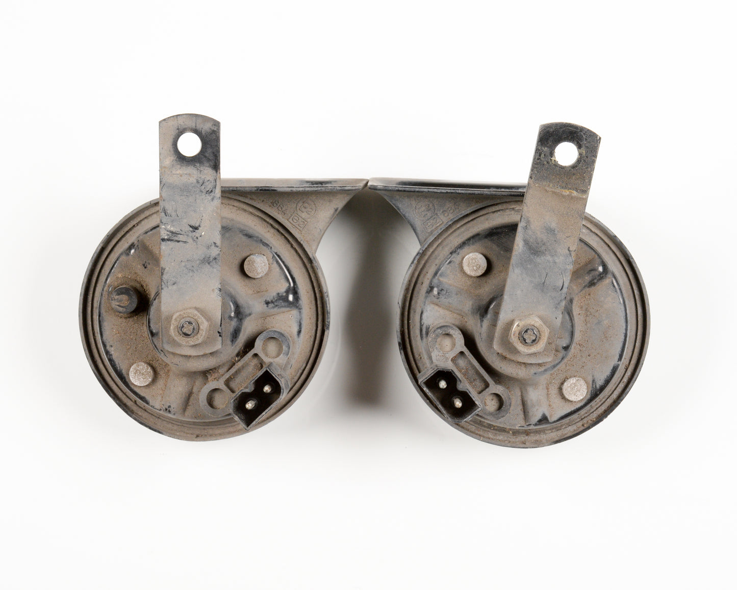 1988-1991 BMW E30 Horn Set Low and Hight Tone Mixo France 61331385984 61337163983