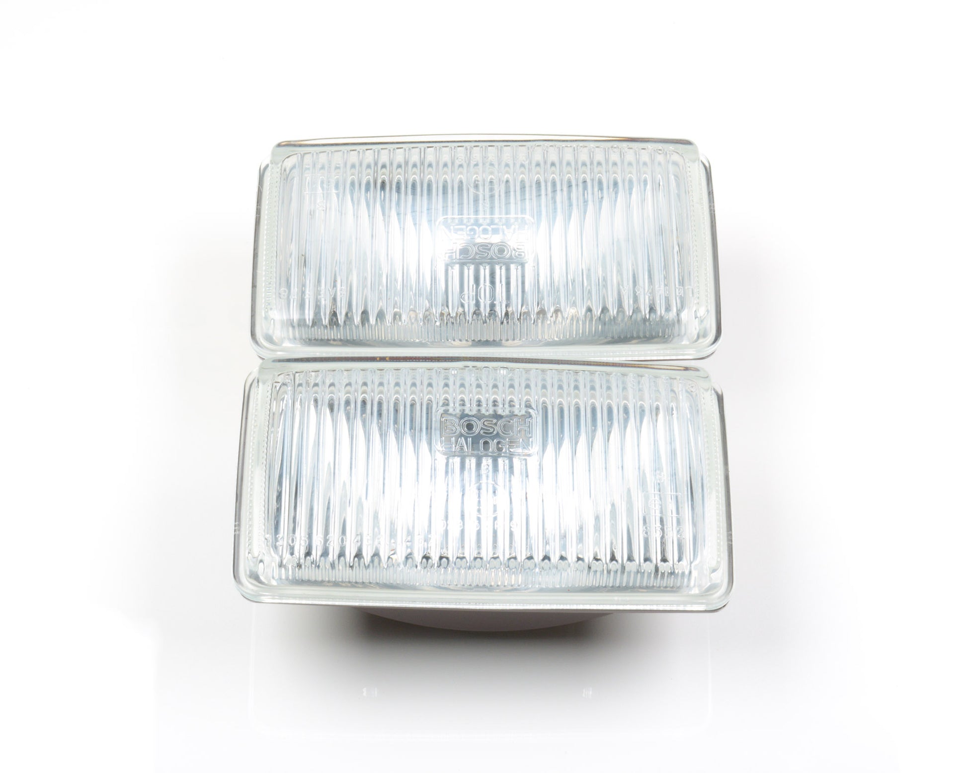 BMW E30 Bumper Mount Fog Light Lens Set Bosch New Old Stock  1 305 354 933