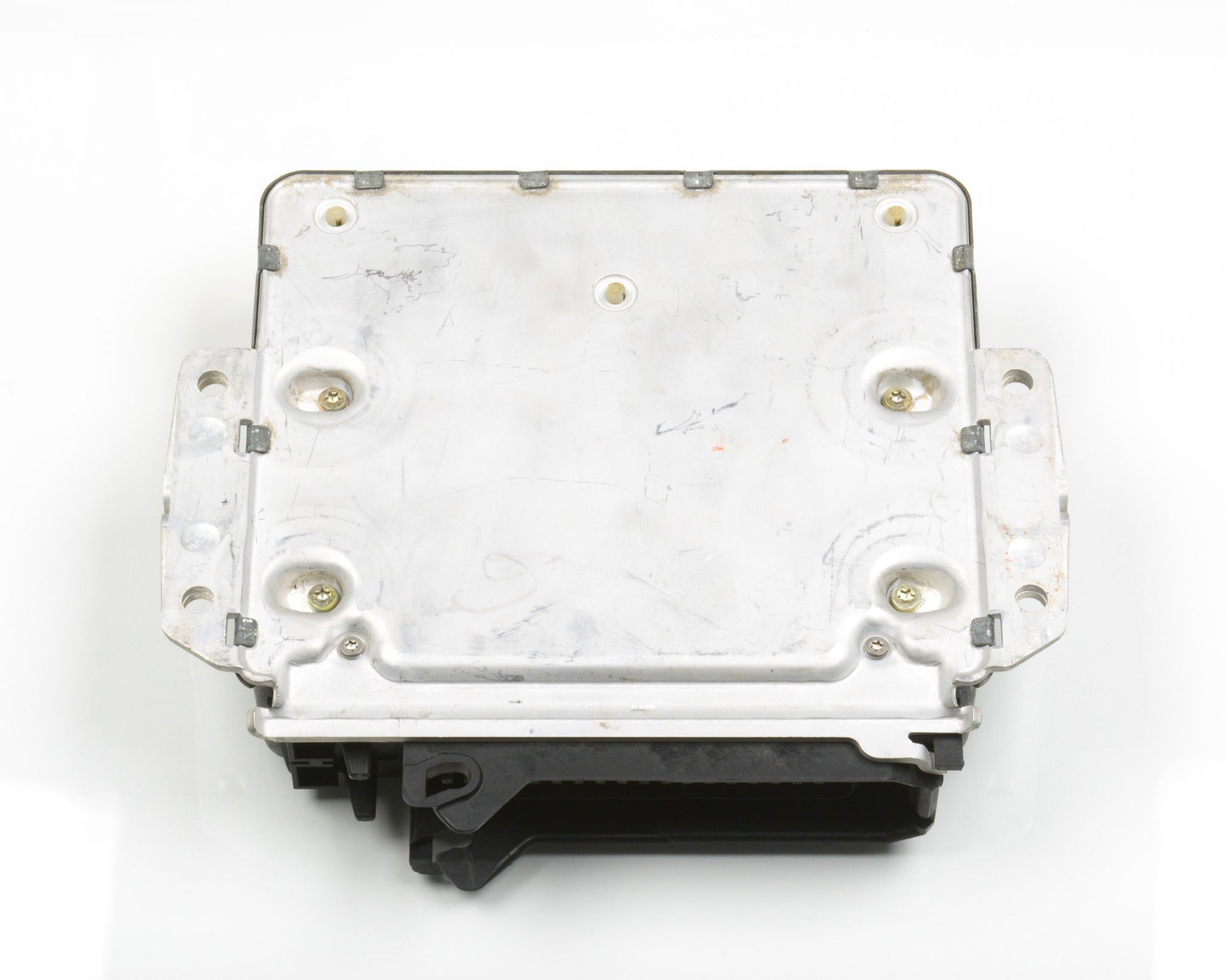 White electronic component on a white background