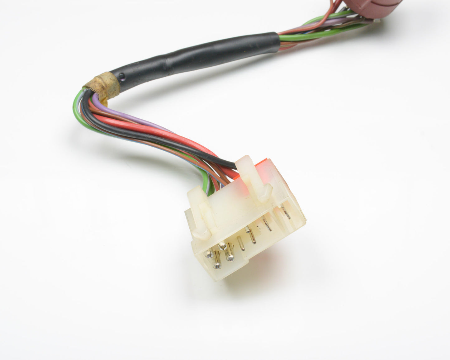 Wiring harness with connectors on a white background