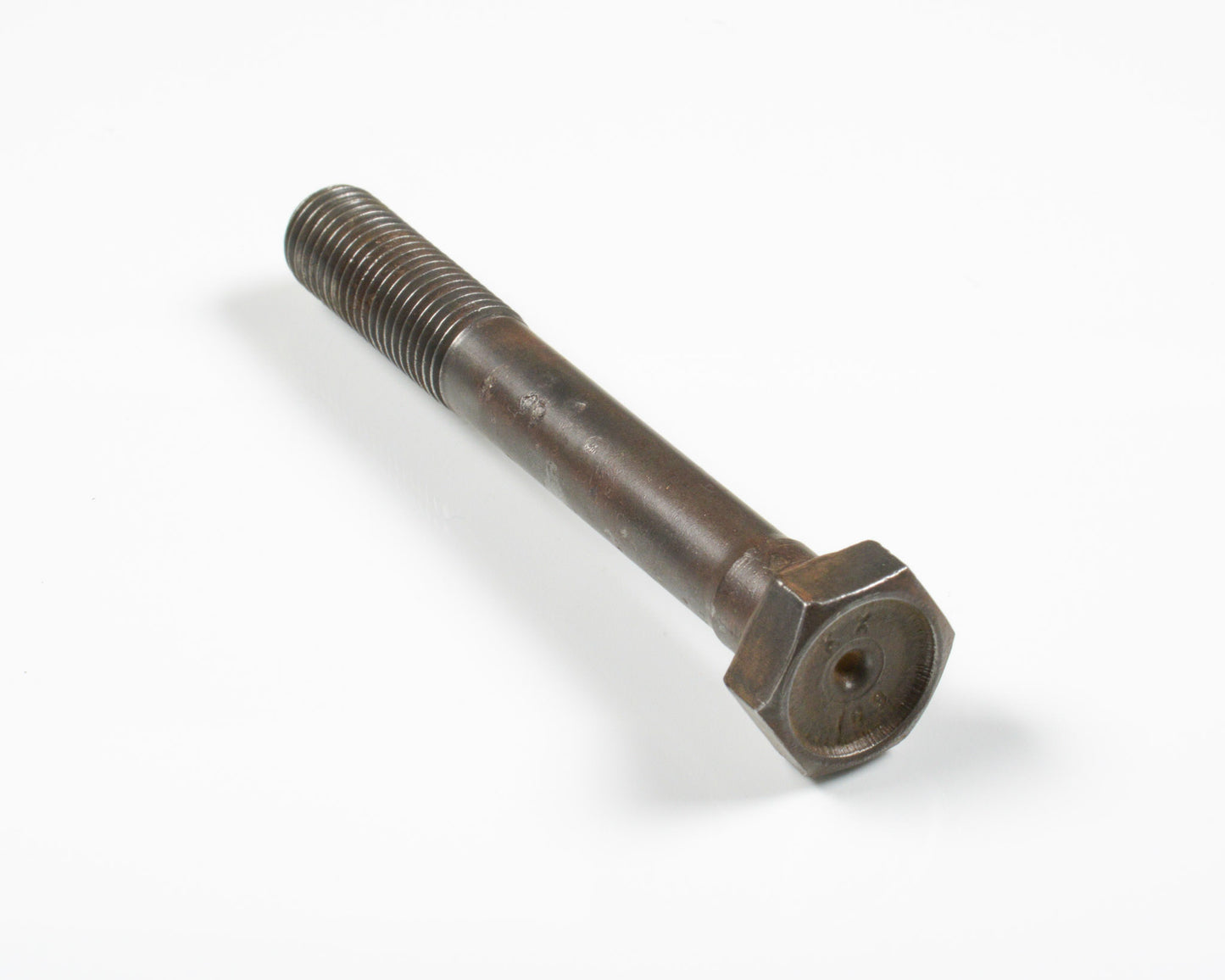 Metal bolt on a white background